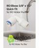 Wellon RO Elbow Adapter 3/8" Push Fit x 1/2" Male Thread Elbow (Pack of 100)